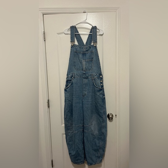 We The Free Denim - WE THE FREE denim barrel overalls